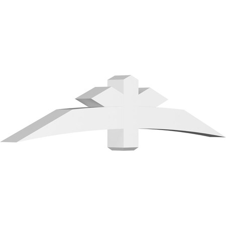 Ekena Millwork Alberta Architectural Grade PVC Gable Bracket, 84"W x 17 1/2"H x 6"D x 6"F, 5/12 Pitch GBP084X18X0606ALB00